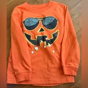 Carter's Orange Halloween Jack-O'-Lantern Long Sleeve Shirt